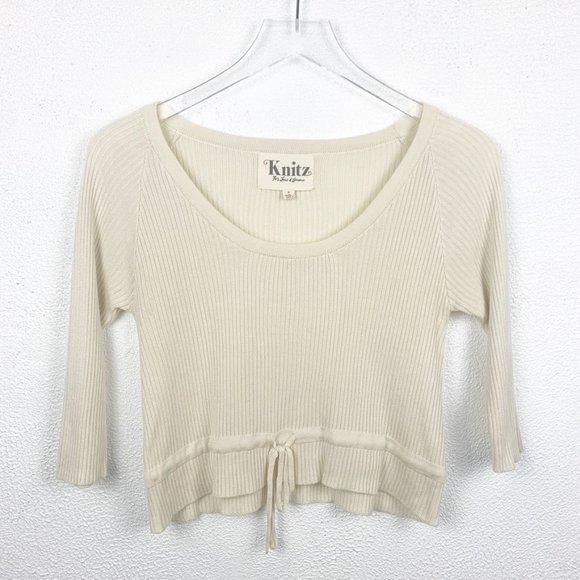 For Love And Lemons Knitz | Delancey Top Cream - Picture 2 of 8